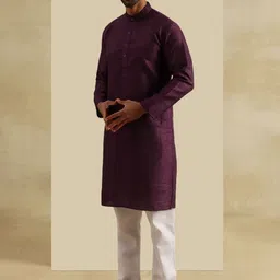 SOJANYA Men Embroidered Regular Kurta with Pyjamas and Nehru Jacket image 3