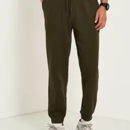 Ajile By Pantaloons Dark Olive Regular Fit Joggers-image-15
