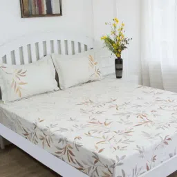 GMF Grey & Brown Cotton 180 TC Bed Sheet Set-picture-20