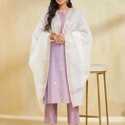 Fabindia White Regular Fit Dupatta-picture-35