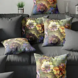 Bianca Multicolor Digitally Printed Cushion Cover - Set Of 5-78