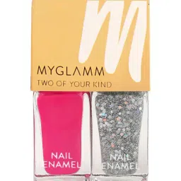 MyGlamm Two Of Your Kind Nail Enamel Duo Glitter Collection Carnival Crush (Pack of 2)-image-38