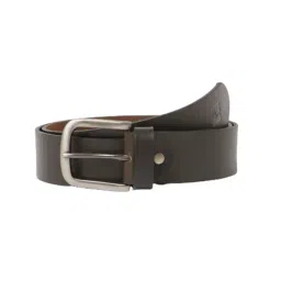 Spykar Olive Casual Leather Belt for Men-image-2