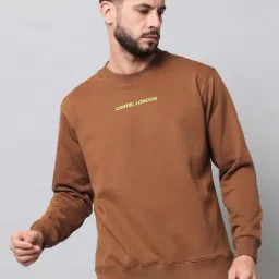 GRIFFEL Brown Round Neck Sweatshirt-42