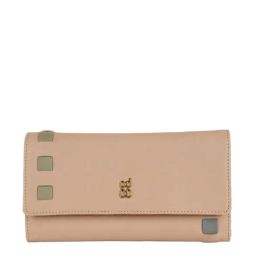 Baggit Beige Textured Tri-Fold Wallet for Women-image-66