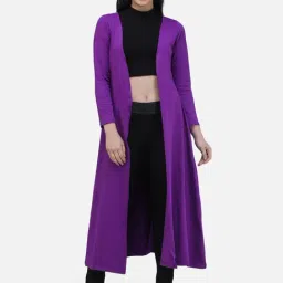 Cation Purple Full Sleeves Shrug-image-14