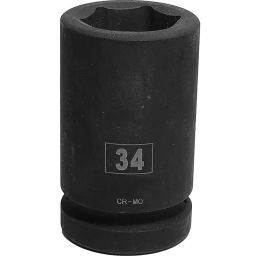 RS PRO 34mm 25.4 mm (1 Inch) Drive Deep Impact Socket Hexagon, 1370941-48