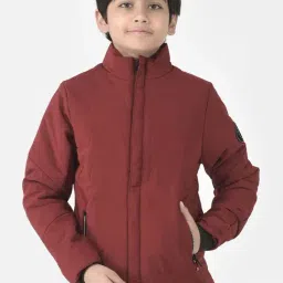 Crimsoune Club Kids Maroon Regular Fit Full Sleeves Jacket-image-10