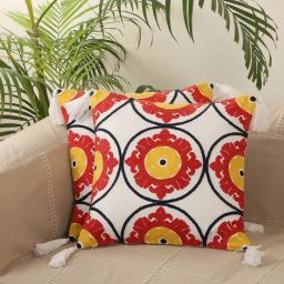 Jamio Firati Multicolor Cotton Embroidery Cushion Cover - Set of 2-image-33