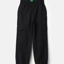 United Colors of Benetton Girls Black Polyester Solid Joggers-picture-31