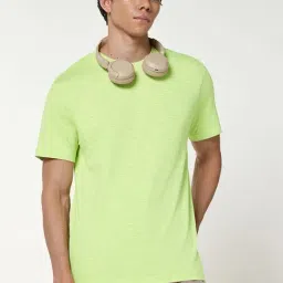 Bewakoof Lime Green Cotton Regular Fit T-Shirt-picture-25