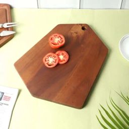NATURALLYOURS Brown Acacia Wood Hexagon Board-image-18