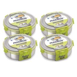 Magnus Green Plastic Airtight Leakproof Storage Container - Set of 4-18