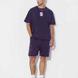 The Souled Store Purple Regular Fit Printed Shorts-picture-46