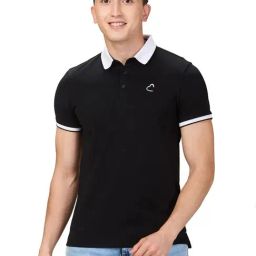 Being Human Black Regular Fit Polo T-Shirt-image-87