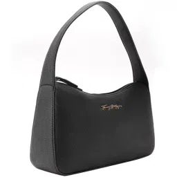 TOMMY HILFIGER Black Textured Mediem Hobo Bag-picture-9