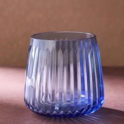 Fabindia Home Blue Glass Blown Farsis T-Lite Holder-image-73