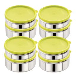 Magnus Green Stainless Steel Easy Lock Container - Set of 8-23