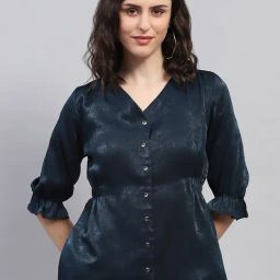 Monte Carlo Teal Regular Fit Shirt-picture-23