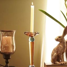 Pure Home and Living Multicolor 3 Tone Cut Glass Tall Candle Holder-image-61