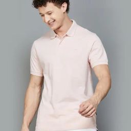 Fame Forever by Lifestyle Light Pink Regular Fit Polo T-Shirt-image-30