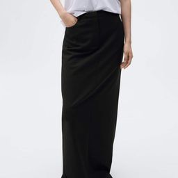 MANGO Solid Maxi Straight Skirt-picture-45