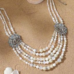 Sohi Multicolour Designer Statement Stones Necklace-image-75