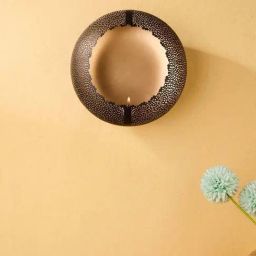 Fabindia Home Black Metal Antiqued Svarna T-Lite Holder-picture-30