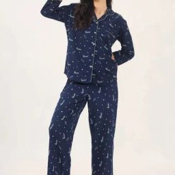 SAY Blue Printed Pyjamas Set-picture-43
