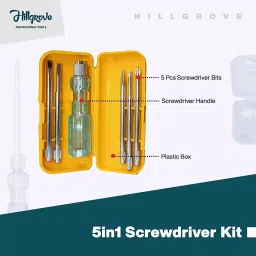 Hillgrove 5-in-1 Multipurpose Screwdriver Tool Kit, 203.2 mm (8 Inch) Combinational Plier & Combo, HGCM401M1 image 2