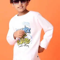 V-Mart Boys Typography Printed Round Neck Cotton T-shirt-image-94