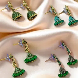 AccessHer Gold-Plated Artificial Stones Brass Earrings-picture-30