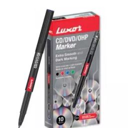 Luxor 1236 CD/DVD/OHP Marker Black Pack of 10-image-37