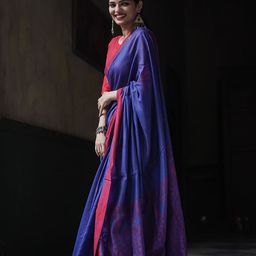 AldwychSolid Banarasi Saree-image-81