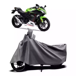Auto Pearl Two Wheeler Cover with Bag for Kawasaki Ninja, Silver-picture-38
