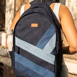 DWIJ Unisex Colourblocked Backpack-18
