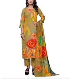 PARVOTSAV Brown Cotton Blend Kurta Sets-image-94