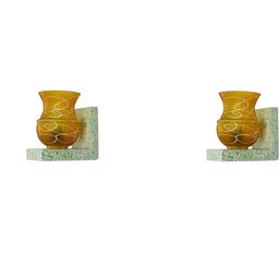 SOMIL Yellow Glass Cylinder Printed Wall Lamps-image-44