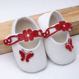 Daizy Butterfly Detailing Booties - White-image-6