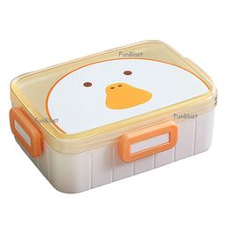 FunBlast Cartoon Lunch Box with Small Container & Fork - Orange-picture-10