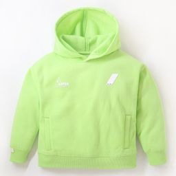 Cherry Crumble By Nitt Hyman Full Sleeves Placement Text & Number Printed Hooded Sweatshirt - Lime Green-image-93