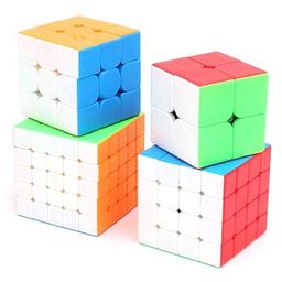 Sanjary 2x2 3x3 4x4 & 5x5 Cube Stickerless Combo of 4 Speed cube Magic Puzzle - multicolour-8