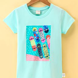 Cucumber Sinker Half Sleeves T-Shirt Skateboard Print - Mint-image-99