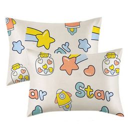 Filymore Super Soft Brushed Microfiber Cotton Pillow Cover - Space (Cream and Orange)-6