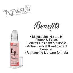 Newsio Set Of 4 Roll On Lip Serum For Softness & Repair - 10 ml Each - Strawberry image 3