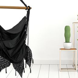 Swingzy Black Petal Design Cotton Hanging Swing Chair-39