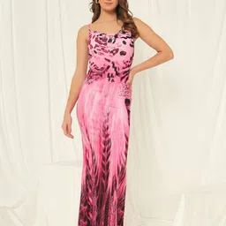 BAESD Printed Shoulder Straps Maxi Dress-image-99