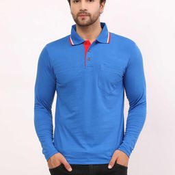ALARM Men Polo Collar Pockets T-shirt-72