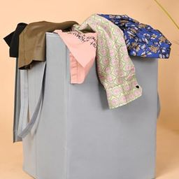 Perpetual Grey Waterproof Basket Bag With Handle Laundry Bag-30
