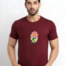 KaamBhari Graphic Printed Round Neck Regular Fit Cotton T-shirt-picture-33